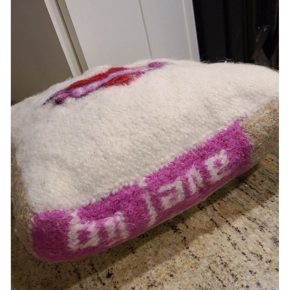 Wool Knit Pillow Cupcake Mom Heart Tattoo Pink White. by Jane Throw Decor 15x14" - Picture 8 of 12